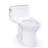 TOTO Ultramax Low Profile One-Piece Elongated 1.28 GPF WASHLET+ Ready Universal Height Toilet with CEFIONTECT, Cotton White - CST618CEFGT40#01