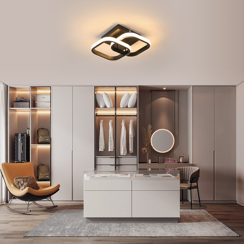 DELIPOP Double Square Dimmable LED Aluminum Flush Mount