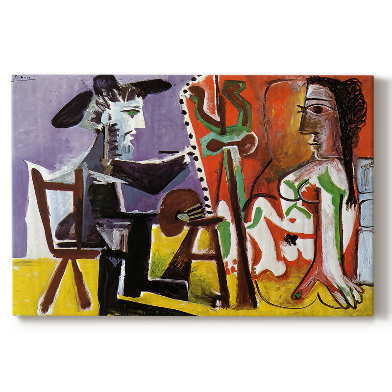 Peintre et modèle (Le Peintre et son modèle) - Pablo Picasso - Toile tendue avec châssis - 1928, 24 x 36