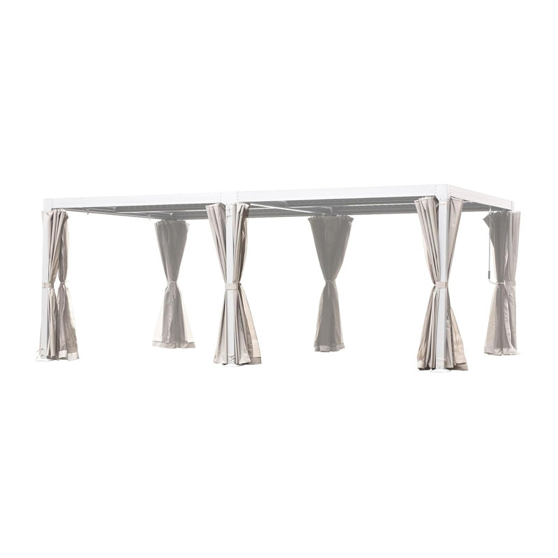 10x20 Louvered Pergola,Outdoor Aluminum Pergola with Thickened Frame and Adjustable Aluminum  Rainproof Roof for Deck Patio Garden Yard