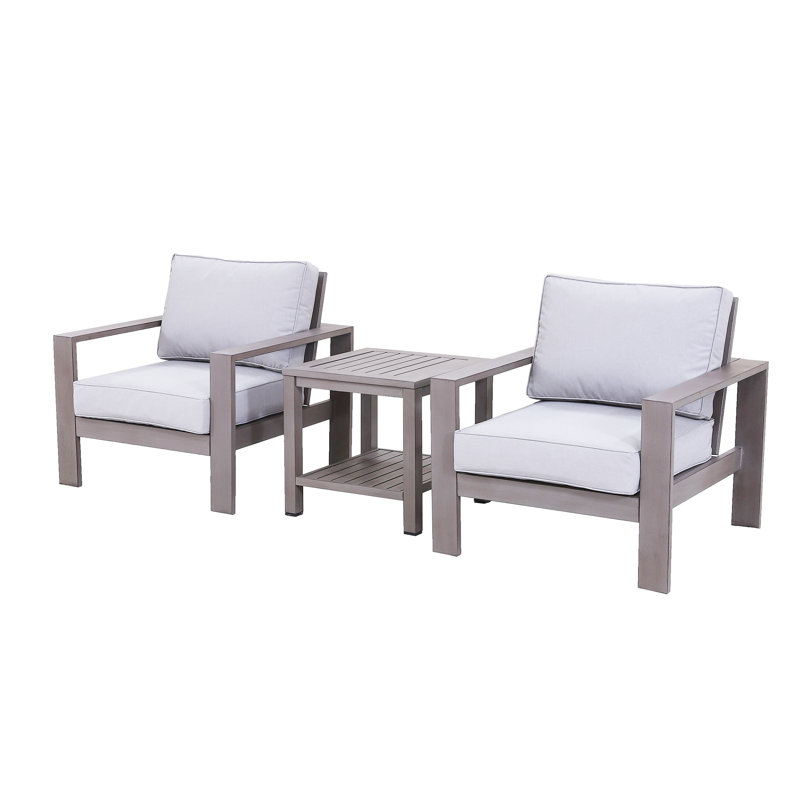 3-Piece Bistro Set, 24" End Table, Brama/Taupe