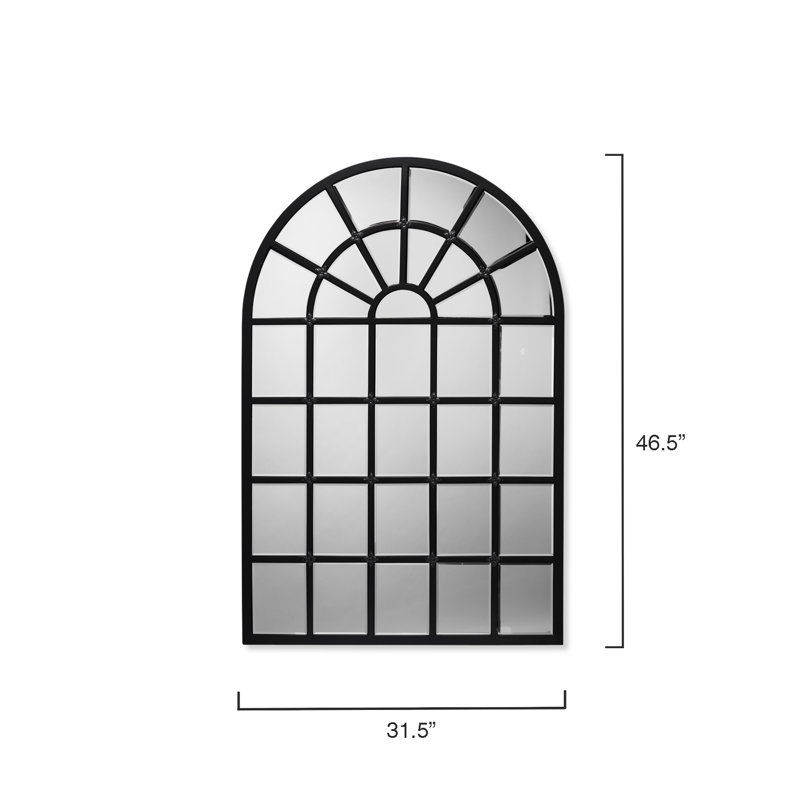 Miroir mural en métal noir pleine longueur
