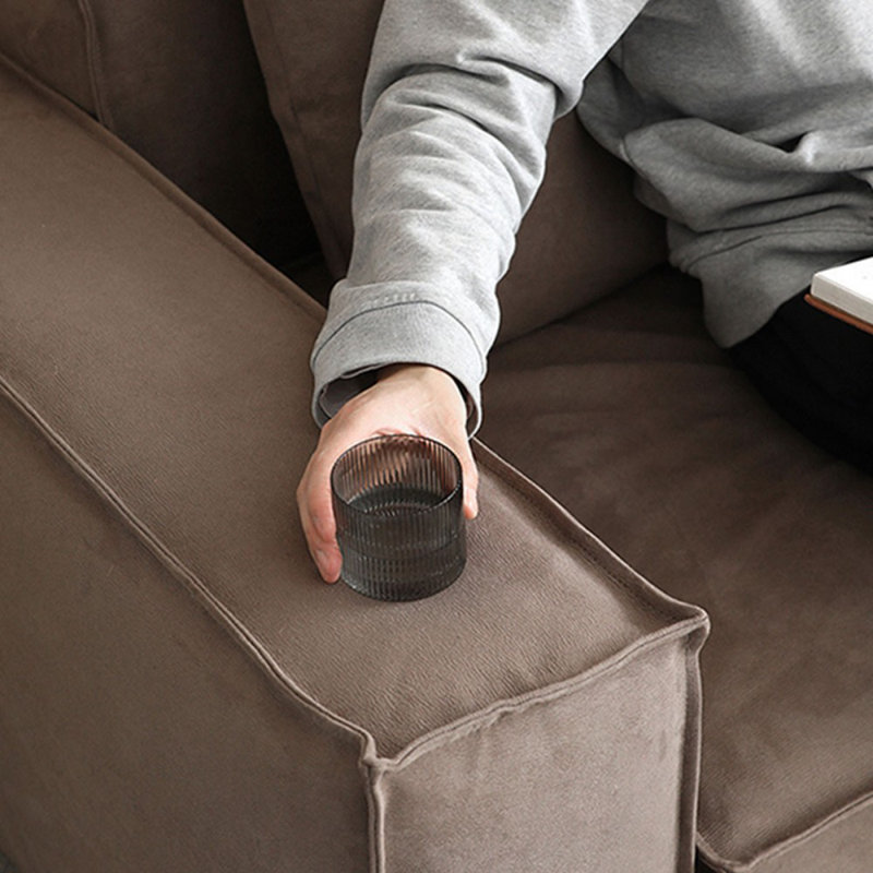 Coffee 100% Polyester Modular Sofa cushion couch, 26.38" H x 110.24" W x 37.40" D, 4