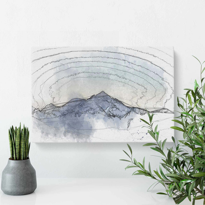 Moody Winter Mountain In Austria In Abstract - Wrapped Canvas Print, 40cm H x 60cm W x 3cm D