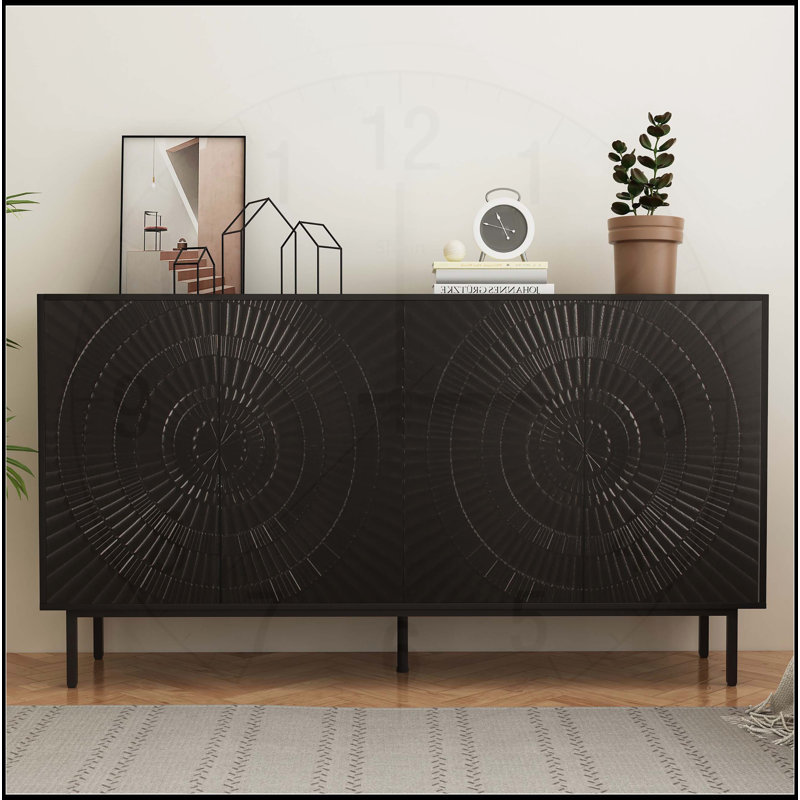 Buffet moderne en bois avec beaucoup de rangement pour la salle à manger, le salon et la cuisine