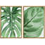 Vert jungle tropicale Monstera feuilles nature sauvage Art moderne rustique coloré Ultra 2 pièces-98109865-98109864