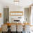 Ayling 5-Light 38" W Vintage Industrial Island Linear Chandelier with Rectangle Light Shade for Kitchen Island Dining Room-97780876
