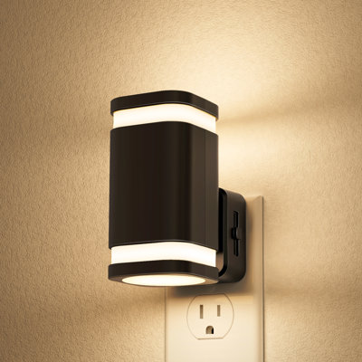 Night Lights Plug Into Wall, Dimmable Nightstand Light Light Sensor Square LED Sconces
