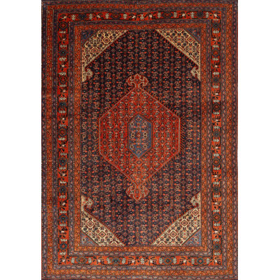 Tapis oriental marron / noir