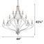 Lustre candélabre intérieur en chrome 16 lumières Tes
