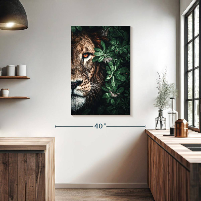 Bramet lion duo jungle, H 39 po x l 26 po