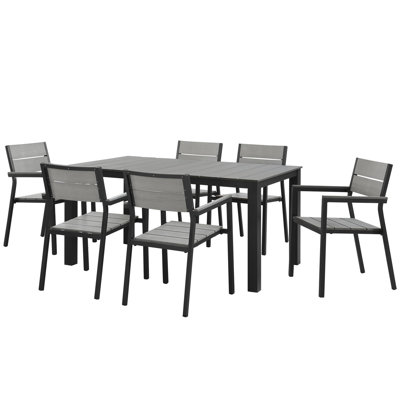 Rectangular 6 - Person Dining Set by BSD National Supplies