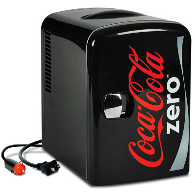 Mini-réfrigérateur Coca-Cola Coca 4L refroidisseur / réchaud 12V DC 110V AC, noir