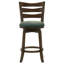 Chaise de bar pivotante en bois vert Fenster Hunter