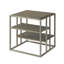 Ensemble de table basse et de table de bout en bois 3 pièces Padena, combinant style contemporain avec rangement polyvalent et durabilité.