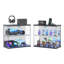 2-Tier Mini Display Cabinet with LED Lights, Charging Station-899610634