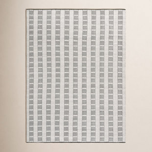 Vermont 951 Flatweave Wool/Cotton Geometric Rug in Green/Ivory
