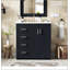 Ensemble de meuble-lavabo 30 po avec lavabo en céramique, armoire de rangement en bois massif, ensemble de meuble-lavabo autoportant avec 3 tiroirs et portes à fermeture douce-13311253
