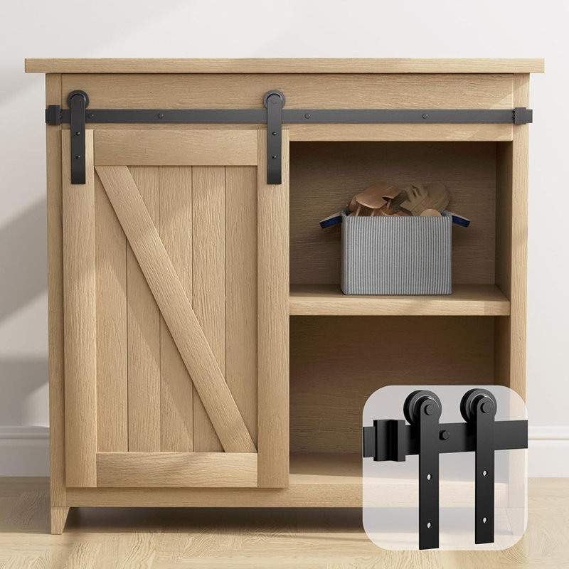 Ensemble de quincaillerie de porte de grange coulissante 2,5 pi pour mini ...