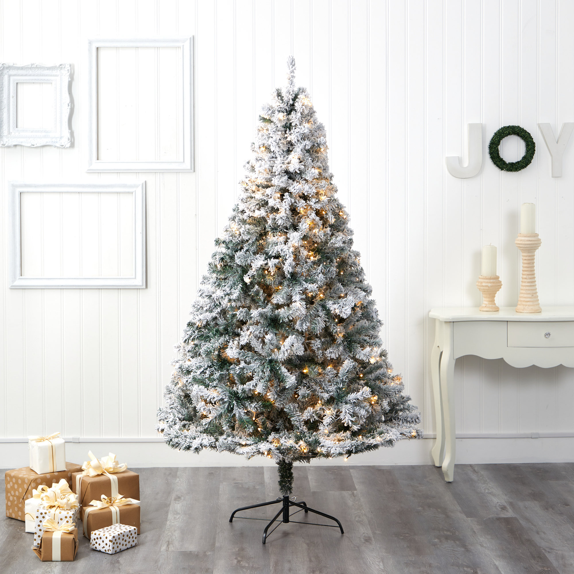 Lighted Artificial Spruce Christmas Tree, 8' H