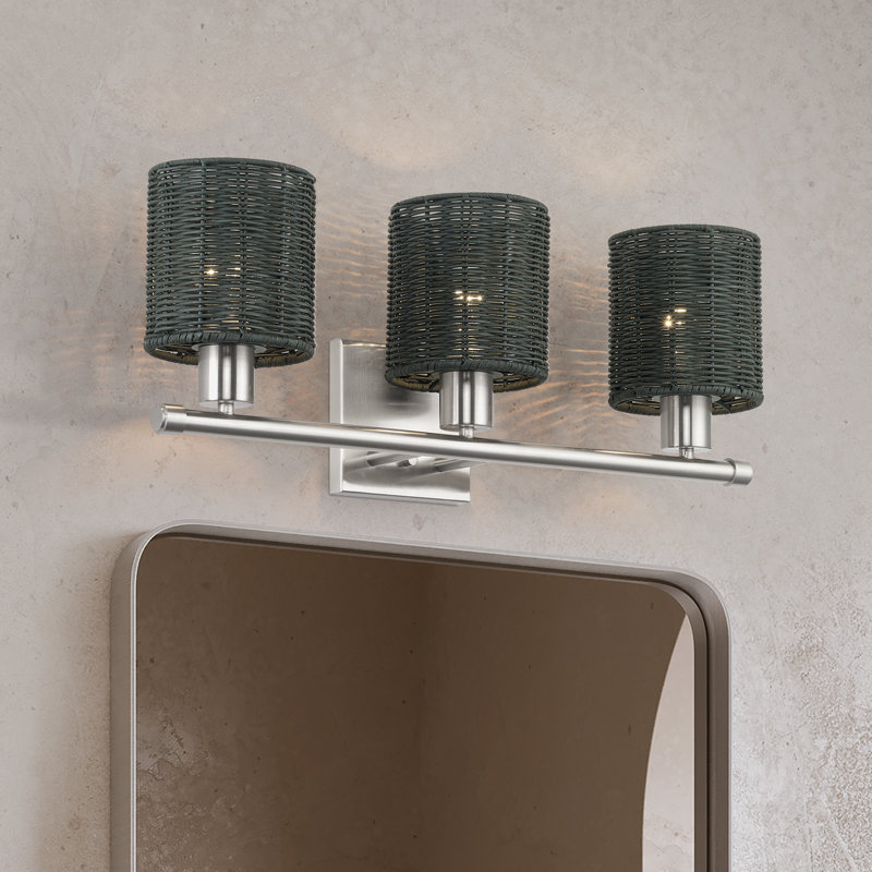 Adabella 3 Light Brushed Nickel Vanity Sconce