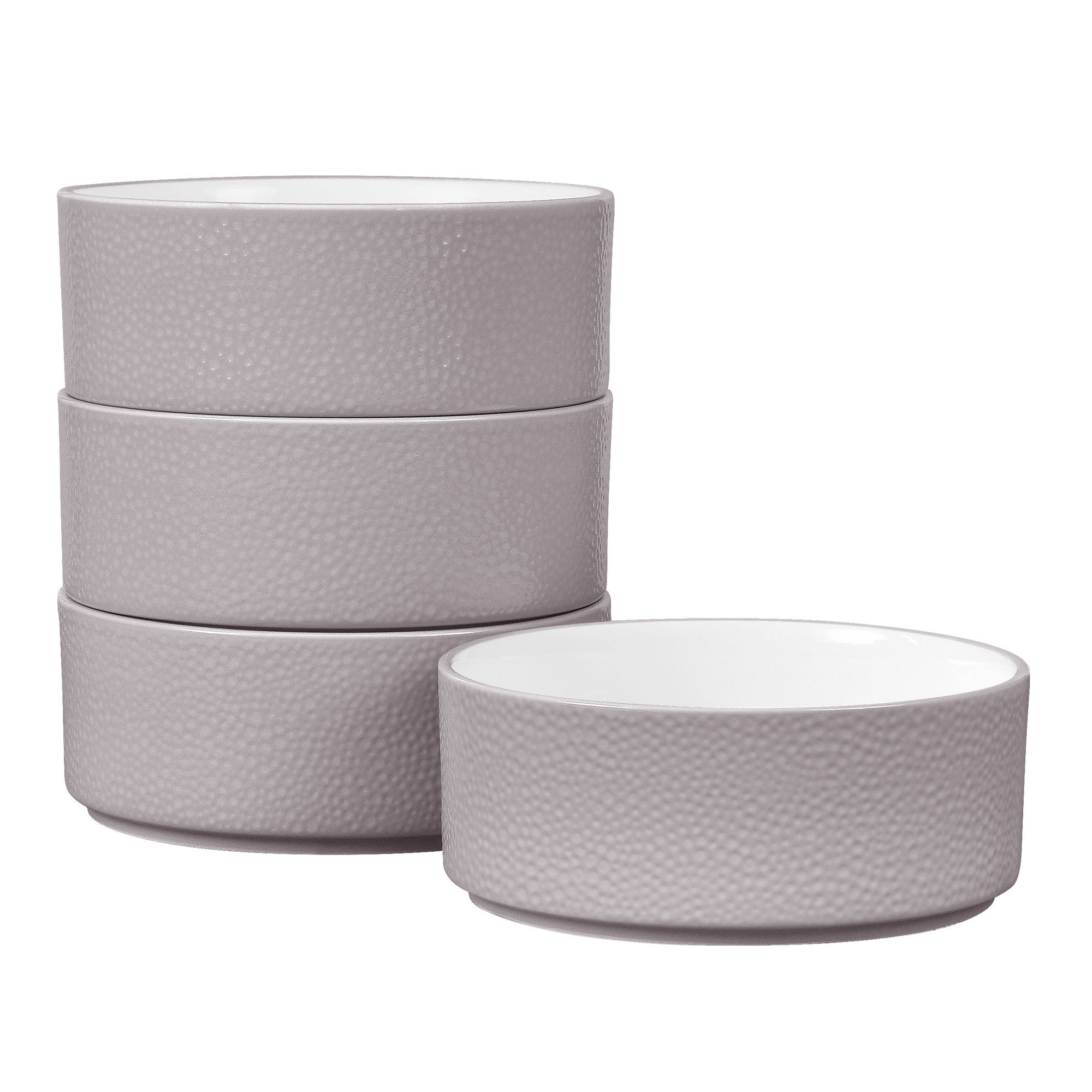 Noritake Colortex Stone Stax Cereal Bowls, 6", 20 Oz., Taupe