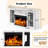 Eijah 58.2'' W Storage Credenza with Electric Fireplace Included-81758622