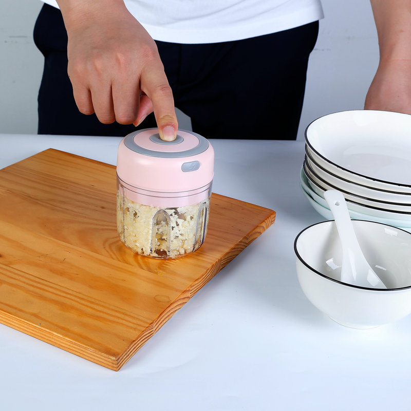 8.45OZ Mini Electric Garlic Chopper, Pink