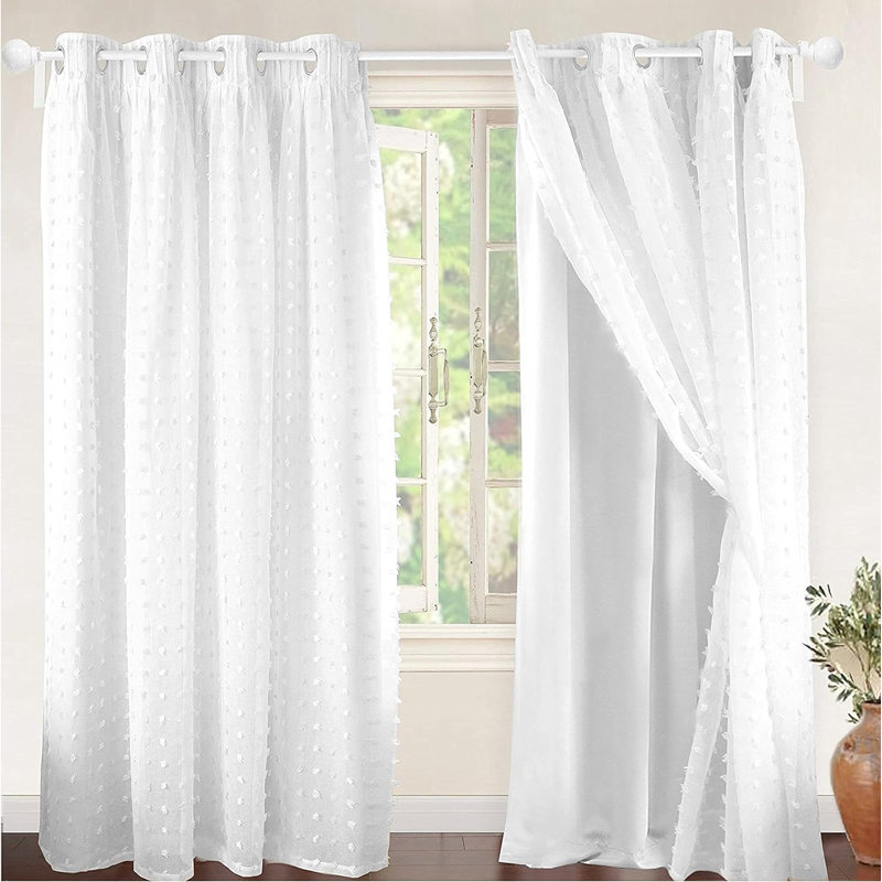 Blackout Curtain Single Panel, Off White, 52" W x 84" L