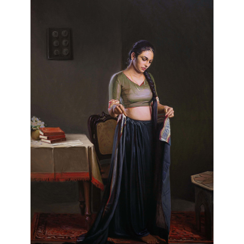 Prêt à porter | Huile sur toile | Par Mahesh Soundatte