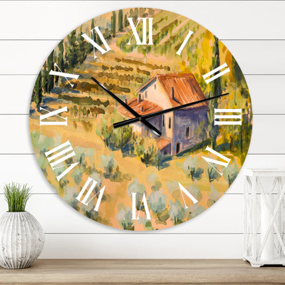 Petite ferme dans la campagne - Horloge murale
