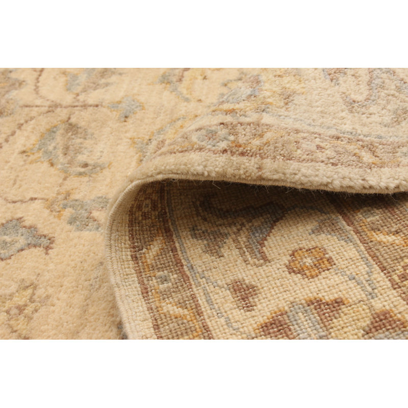 Tapis de zone en laine 4 pi 5 po x 6 pi 4 po one-of-kind-noué la main chobi
