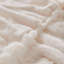 Jeté de couleur unie en fausse fourrure de lapin de couleur unie pour canapé et lit, blanc, 90 po x 90 po.-125522637-124874203