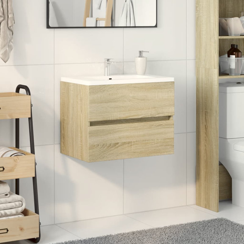 Mahrin 60cm Bathroom Vanity Base Only, Sonoma Oak