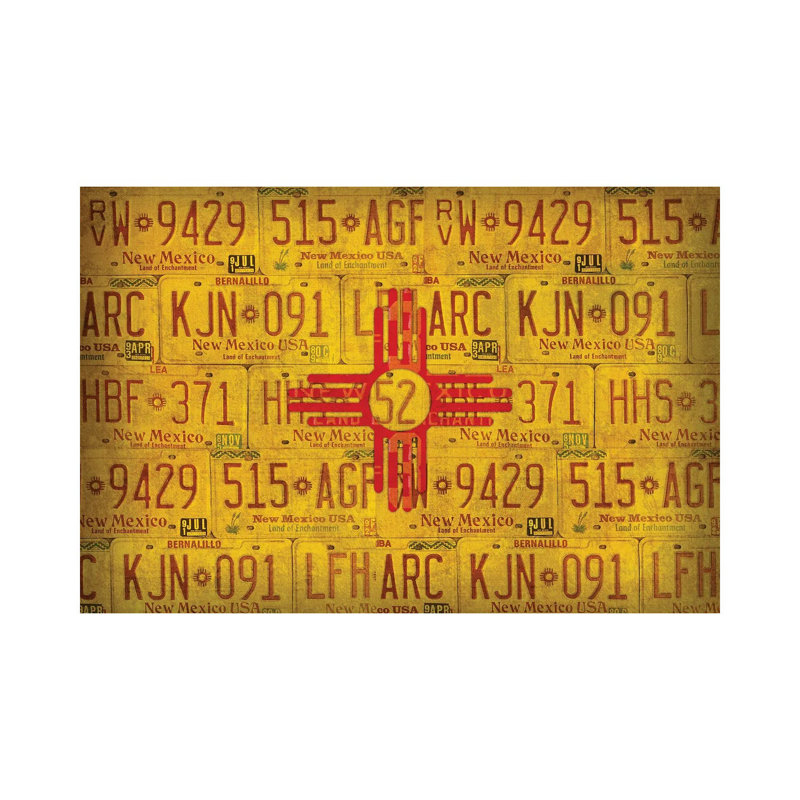 Drapeau du Nouveau-Mexique par Design Turnpike - Giclée sur toile tendue avec châssis, H 26 po x l 40 po x 1,5 po