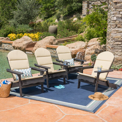 Chaise Adirondack pliante en bois massif Matthias
