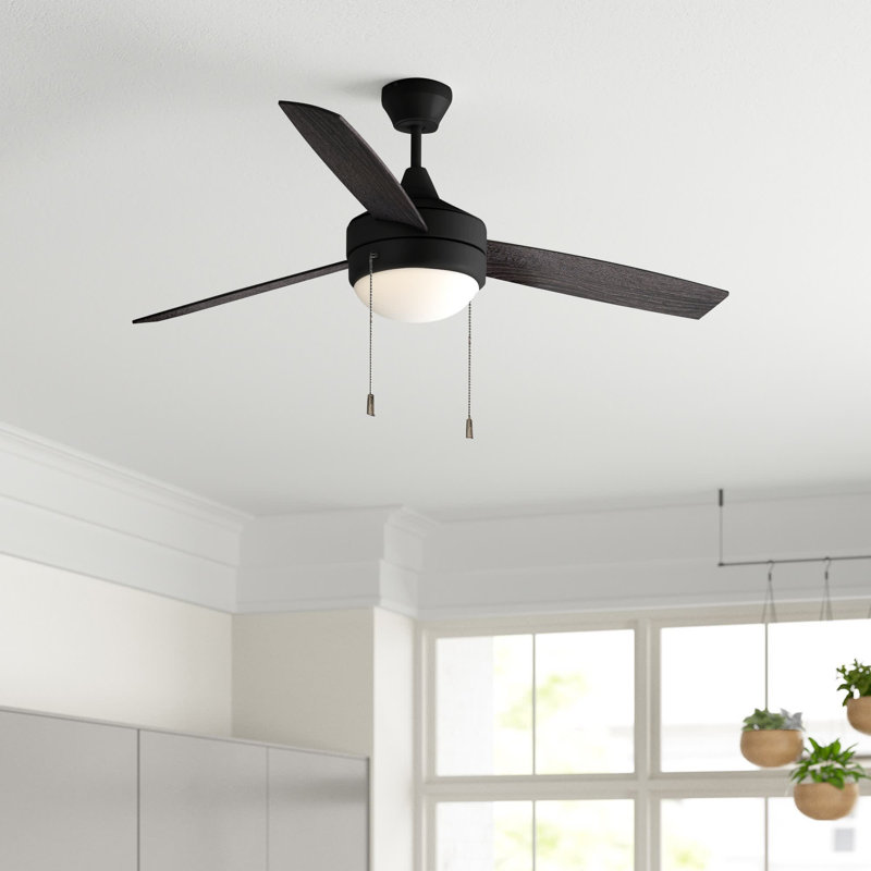 Ventilateur de plafond 52 po avec ensemble d'éclairage, Dos plat