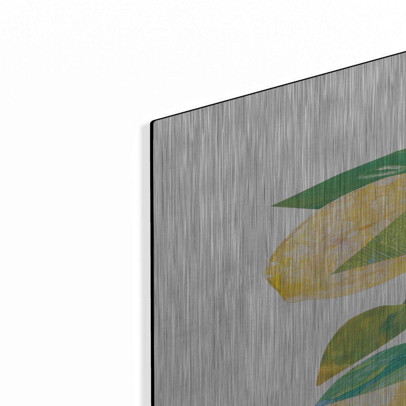 August Grove® «Summer Lemons I» par Courtney Prahl, art mural en métal, H 36 po x l 24 po