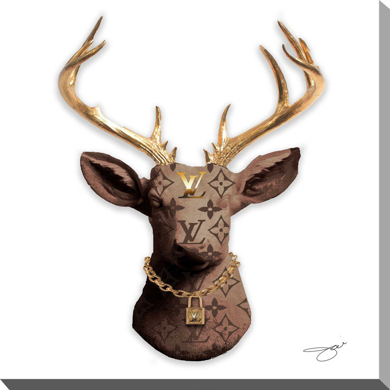 Louis Vuitton Deer (Square) par By Jodi - impression, Toile tendue, H 28 po x l 28 po x P 1,5 po