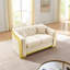Canapé Chesterfield en velours capitonné à boutons-707729115