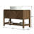 INDIGO 48" Freestanding Bathroom Vanity With Volakas Marble Vessel Sink, Carrara White Sintered Stone Top, Three-Door Diagonal 3D Solid Wood Veneer Doors & Open Shelf, Dark Walnut Woodgrain-1476463814