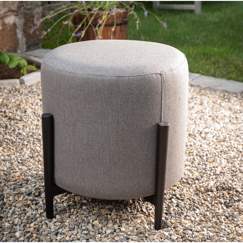 Pouf Outdoor Ottoman, Graphite