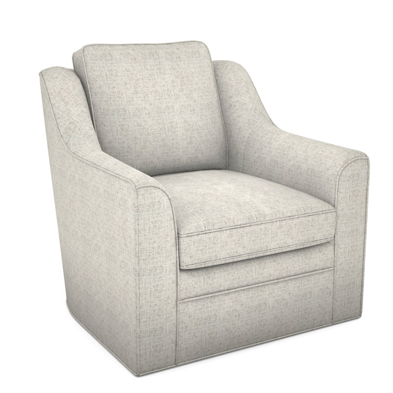 American Bungalow Nicholas Barrel Back Swivel Chair, Tuck Metal