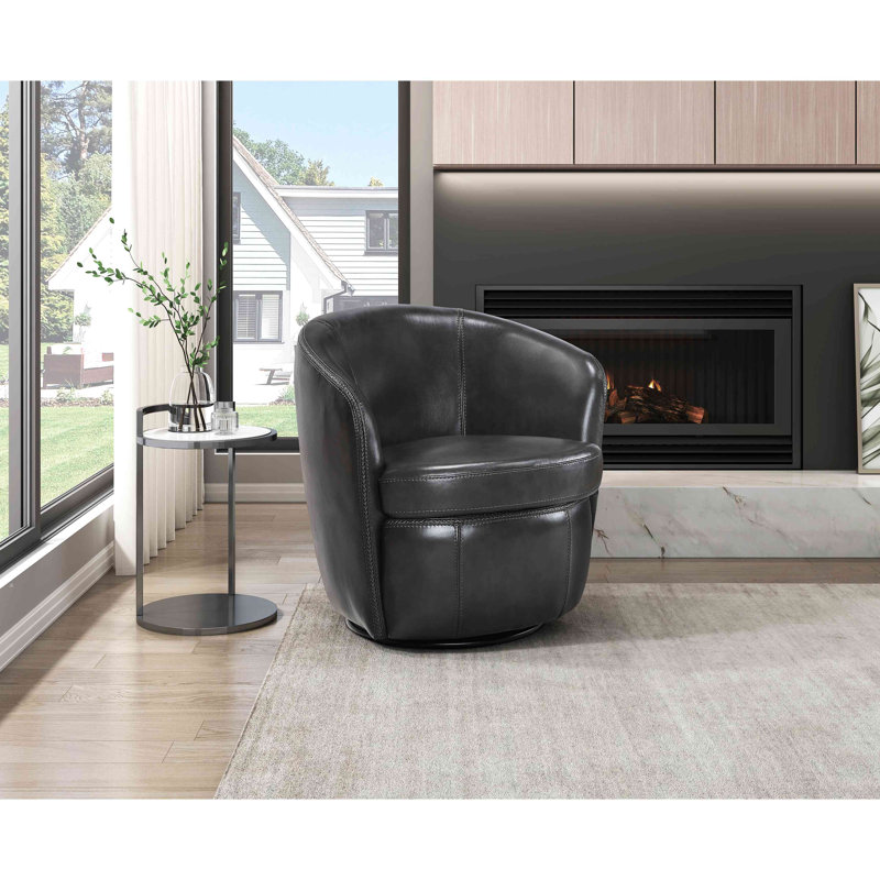 Fauteuil d'appoint luxueux en cuir massif 1pc