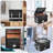 File Box With Lock,Fireproof Box File Storage Organizer Anti-Static Box,Collapsible Fireproof Document Box Filing Box With Handle,Portable Home Office Safe For Hanging Letter/Legal Folder