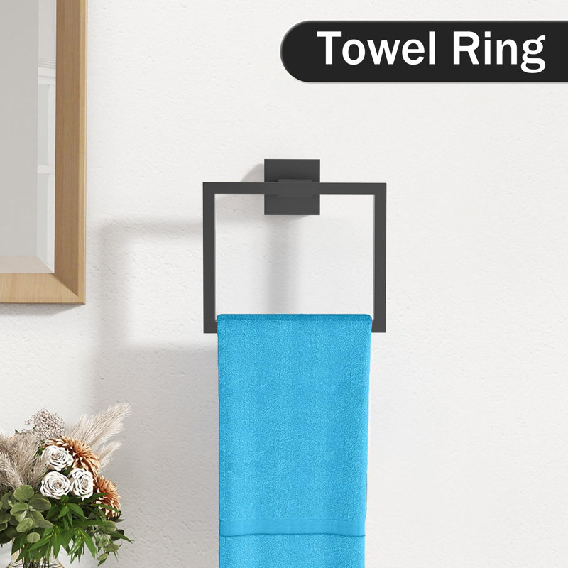 5 Piece Bathroom Hardware Set (set Of 5), Matte Black