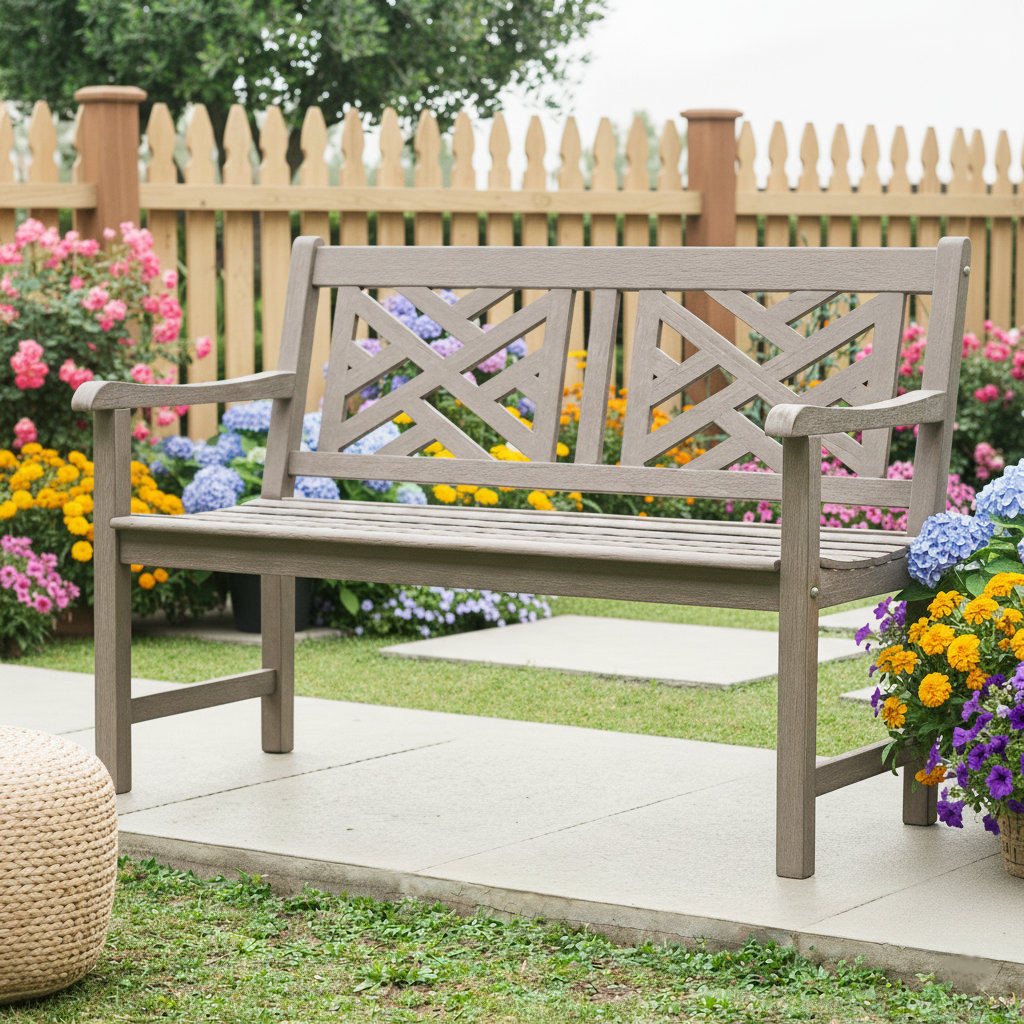 Schank Teak Outdoor Patio Garden Bench Charlton Home® 