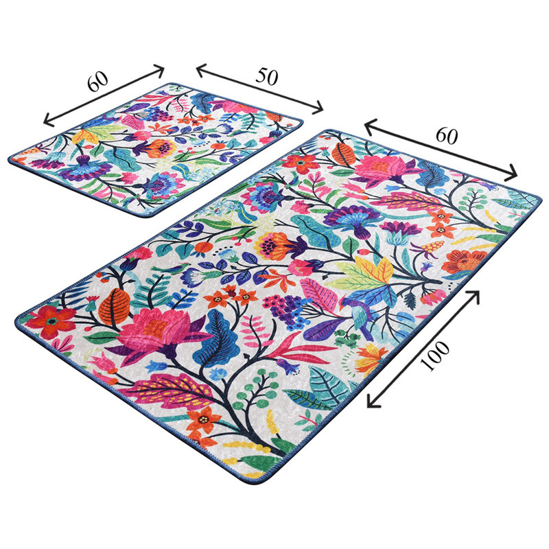 Antibacterial Bathmat Set (2 Pieces), 100% Polyester, 19.7 x 23.6 inches & 23.6 x 39.4 inches | Non-Slip Underside, Pile Height: 0.4 inches | Machine Washable, Soft and Durable, Ideal for Bathroom Safety & Comfort