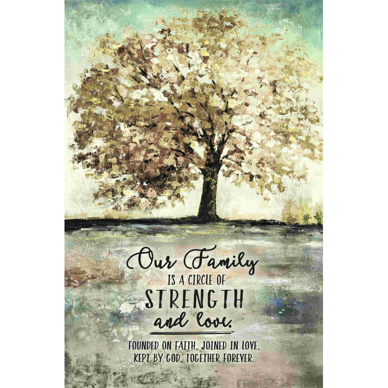 Our Family Panted Tree Landscape, H 18 po x l 12 po