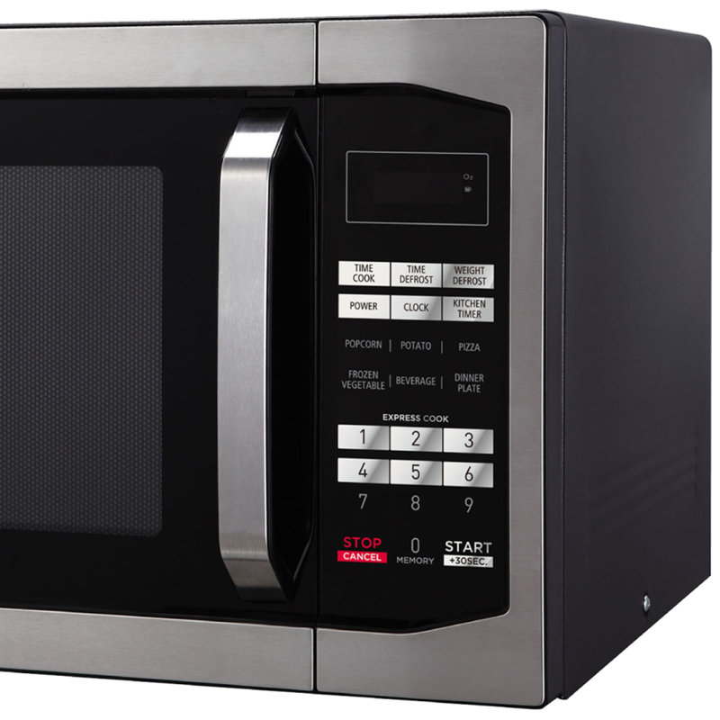 Magic Chef 1.6 Cubic Feet 1100 Watt Countertop Microwave, Stainless Steel